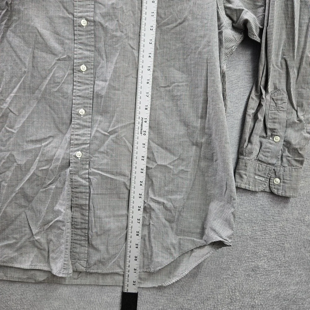 Ralph Lauren Men Button Up Shirt XL Brown Pony Embroidery Check Blake